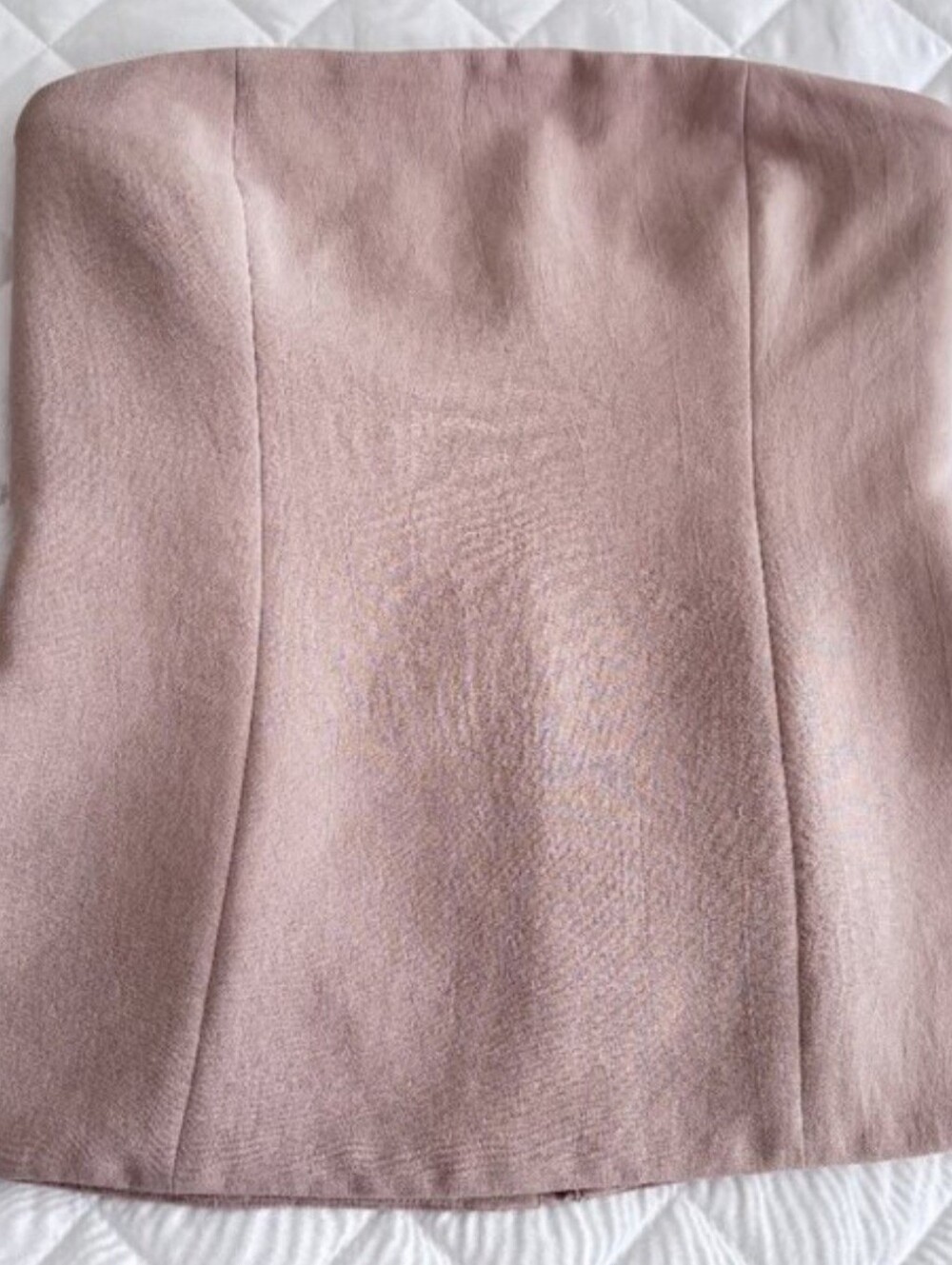 Aritzia Posh Strapless Tube Top - Crepette in Marcona Beige - Picture 5 of 5